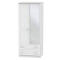 Cottage 2 Drawer Mirrored Wardrobe